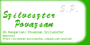 szilveszter povazsan business card